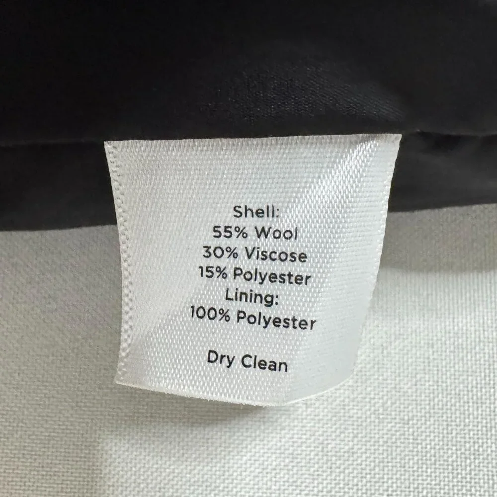 Talbots Petite Black Wool Blend Embroidered A Line‎ Pencil Maxi Skirt Size 12 P